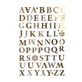 thumbnail image 1 of Roman Alphabet Letter Foil Stickers, 5/8-Inch, 62-Count, Gold, 1 of 1
