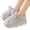 Grey, variant on Teen Girls Bunny Slippers, Warm Fuzzy Bedroom Shoes, Soft Non Slip House Slippers for Winter (Grey, 6.5-7.5)
