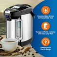 thumbnail image 6 of NutriChef Digital Water Boiler & Warmer - 4L/4.23 Qt Stainless Electric Hot Water Dispenser W/ LCD, 6 of 7