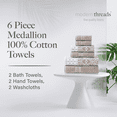 thumbnail image 6 of Modern Threads Monroe 6-Piece Cotton Bath Towel Set, Fawn, 6 of 10