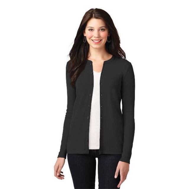 Port Authority ® Ladies Concept Stretch Button-Front Cardigan. Lm1008 Xs Black