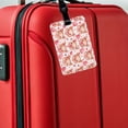 thumbnail image 5 of Cute Pig Faces Hearts Watercolor Faux Leather Travel Luggage Tag, 5 of 7