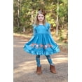 thumbnail image 7 of Millie Loves Lily Girls Teal Unicorn Pony Border Dress & Legging Set,Big Girl Size 6,(2-PCS), 7 of 7