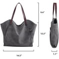 thumbnail image 6 of PIKADINGNIS Women's Cloth Tote Bag Canvas Shoulder Bag Top Handle Handbag Travel Satchel Purse Large Capcity Crossbody Bag, 6 of 6