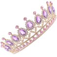 thumbnail image 4 of KAKOWELY Corona de boda, diadema de novia, corona de graduación, corona de cumpleaños, diadema, tocado de mujer, 4 of 4