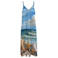 thumbnail image 4 of Beach Seashell Starfish Sleeveless Dress Woman Fashion Long Dresses Women's Summer Suit Dress Summer 2025 Women, 4 of 7