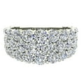 thumbnail image 4 of 2.54 ct tw Triple Line Diamond Half Eternity band Wedding Ring 14K White Gold, 4 of 5