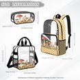thumbnail image 4 of Kuiaobaty Mushroom Print Clear Backpack Set for Girls 8-12 Butterfly Printed Clear Backpack and Pencil Case with Zipper Polka Dot Print Bookbag and Lunch Box Set for School, 4 of 5