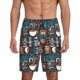thumbnail image 1 of Balery Coffee Lover Print Pantalones cortos de pijama de punto de algodón para hombre con cinturilla y bolsillos-Small, 1 of 6