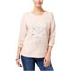 thumbnail image 2 of Style & Co. Sudadera pintada con hojaldre para mujer, rosa, peque?a Style & Co. Camisa de entrenamiento, 2 of 2