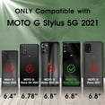 thumbnail image 2 of Moto G Stylus 5G Case, Motorola G Gtylus 5G Case with HD Screen Protector, [Military Grade] Shockproof Protection Case with Magnetic Ring Holder Kickstand Case for Moto G Stylus 5G 2021, Green, 2 of 8