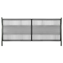 ALEKO Modern Garden Steel Dual Swing Driveway Gate Barcelona Style 18 x 6 feet