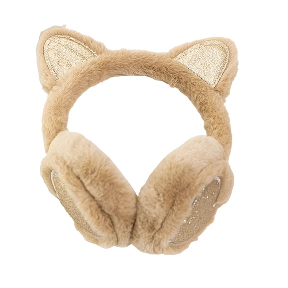 GJX Cat Ear Earmuff Girls Plush Warm Ear Muff Soft Furry Outdoor Winter Ear Warmer Anti-Cold Ear Protector Earflap