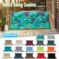 thumbnail image 2 of YLLN Outdoor Swing Cushions with Backrest, Waterproof Porch Swing Cushions Replacement, 4" Thicken Bench Cushion with Ties for Backyard Patio Lawn Garden, 60*40 in, 2 of 8