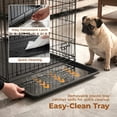 thumbnail image 5 of Alvantor 24/30 Inch Dog Crate, Black - Durable Metal Puppy Cage with Removable Tray, Collapsible Kennel for Small Medium Dogs, Easy Clean, 5 of 6