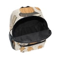 thumbnail image 6 of FORMRS School Backpack with Front Zippered Pocket 12" Student Travel Daypack, Beige Fall Books, 6 of 6