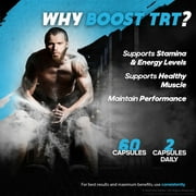 Boost TRT– Health Support with Natural Ingredients for Steady Energy, Stamina & Drive | Daily Formula in Easy-to-Take Capsules, 30 Day Supply (60 Capsules)