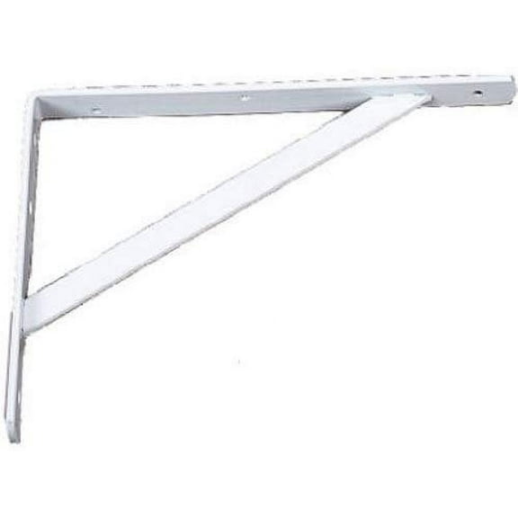 Knape & Vogt Heavy Duty Shelf Bracket 208WH500 L-Bracket - Steel - 1 Piece, White
