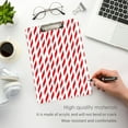 thumbnail image 5 of ALAZA Plastic Clipboard A4 Letter Size Decorative Clipboards for Students Women Men 9" x 12.5" Christmas Red Pattern, 5 of 6