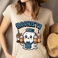 thumbnail image 4 of Boorista Shirt – Cute Ghost Halloween Coffee Barista T-Shirt, Heliconia, Size XL, 4 of 6