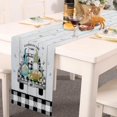thumbnail image 2 of Easter Table Runners 13x70 Inches  Bunny Gnomes Linen Burlap Happy Easter Table Runners for Kitchen Holiday Party, 2 of 4