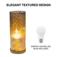 thumbnail image 3 of Lavish Home LED Uplight Table Lamp with Silver Mercury Finish and Embossed Trellis Pattern, 3 of 7