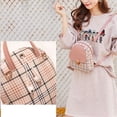 thumbnail image 4 of Mochila pequeña para mujer diseño a cuadros 19 pulgadas hebilla de metal minimochila para mujer hombro ajustable para el trabajo Anggrek Otros, 4 of 7