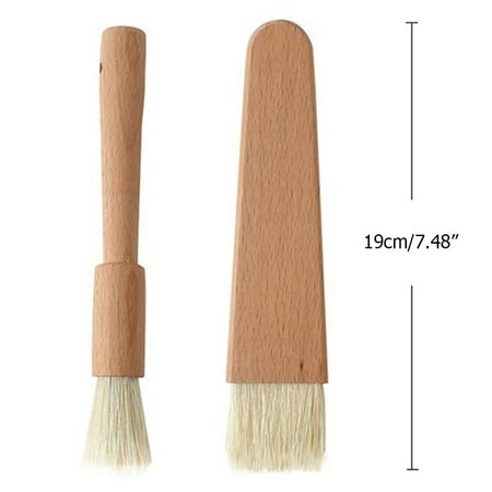 

2Pcs BBQ Basting Brushes Oil Sauce Barbecue Grill Brushes Wood Handle Baking Pastry Honey Brush Wooden Kitchen Utensils