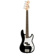 The Squier Mini Precision Bass Fretted 4-String Solid Body Bass Guitars Black