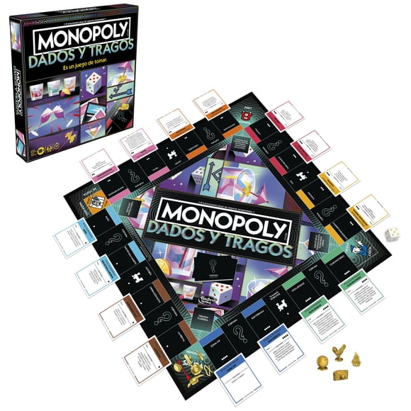 Juego de Mesa Hasbro Gaming Monopoly Dados y Tragos