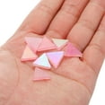 thumbnail image 6 of Uxcell 200g Stained Glass Mosaic Triangle 0.55'' Bright Pink Glass Mosaic Tiles Bulk for Craft Handmade Project, 6 of 7