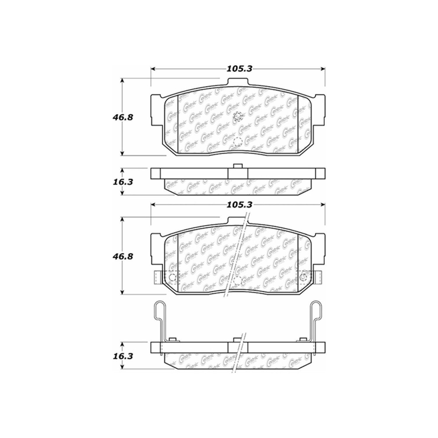 Centric Parts - Ceramic Pads