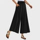 thumbnail image 2 of Pantalones palazzo anchos para mujer: cintura alta con cordón, bolsillos, poliéster, verano, playa, tallas M-XXL, 2 of 4
