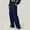 Navy, variant on Sakmal Drawstring Pants Women Straight Leg Pleated Sweatpants Green Solid Full Length High Waisted Pants with Pockets