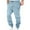 Light Blue, variant on Men's Fleece-Lined Hip Hop Sweatpants Baggy Casual Joggers with Elastic Waist, Plus Size Warm Winter Lounge Pants S-4XL
