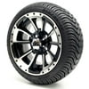 Golf Cart Wheels and Tires - 12" Clutch SS & (215/35-12 or 215/50-12) - Set of 4