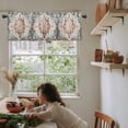 thumbnail image 6 of Hokiten Rod Pocket Curtain Valance, Rustic Geometric, Farmhouse Window Valance for Living Room, Bedroom, Kitchen Farmhouse Shabby Chic Ethnic Tribal 42"W x 12"L, 6 of 8