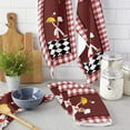 thumbnail image 2 of Red Plaid Chef Knife And Fork Microfiber Kitchen Towel Absorbent Non-stick Oil Wiping Rag Home Cleaning Dishcloth, 2 of 7