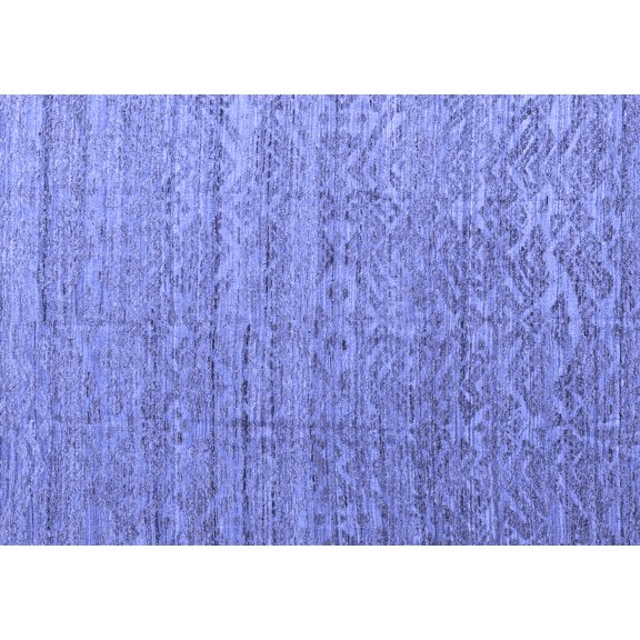 Ahgly Company Indoor Rectangle Abstract Blue Modern Area Rugs, 2' x 4'