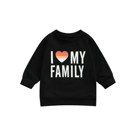 

Kiapeise Baby Boy Girl Sweatshirt Long Sleeve Letters Pullover Tops