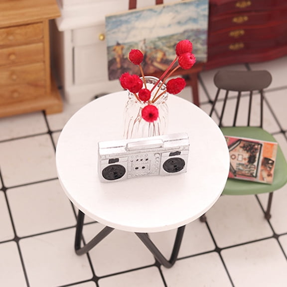 TABLZONE Dollhouse Mini Table Alloy Modern Simple Style 1Pack