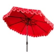 thumbnail image 3 of SAFAVIEH Elegant 11' Market Crank Round Patio Umbrella, Red, 3 of 5
