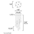 thumbnail image 2 of E24757-SNSBR-ET2 Lighting-Reveal - 18 Inch 42W 7 LED Pendant, 2 of 6