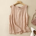 thumbnail image 2 of WTOBBY Women's Sleeveless T-Shirt Top with Back Hollow Design, Casual Vest Fashion for Outer Wear Inner Wear Bottoming Sling, Comfortable and Sexy Summer Essential,Pink M, 2 of 5