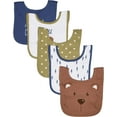 thumbnail image 5 of Hudson Baby Infant Boy Cotton Bibs 5pk, Bear, One Size, 5 of 6