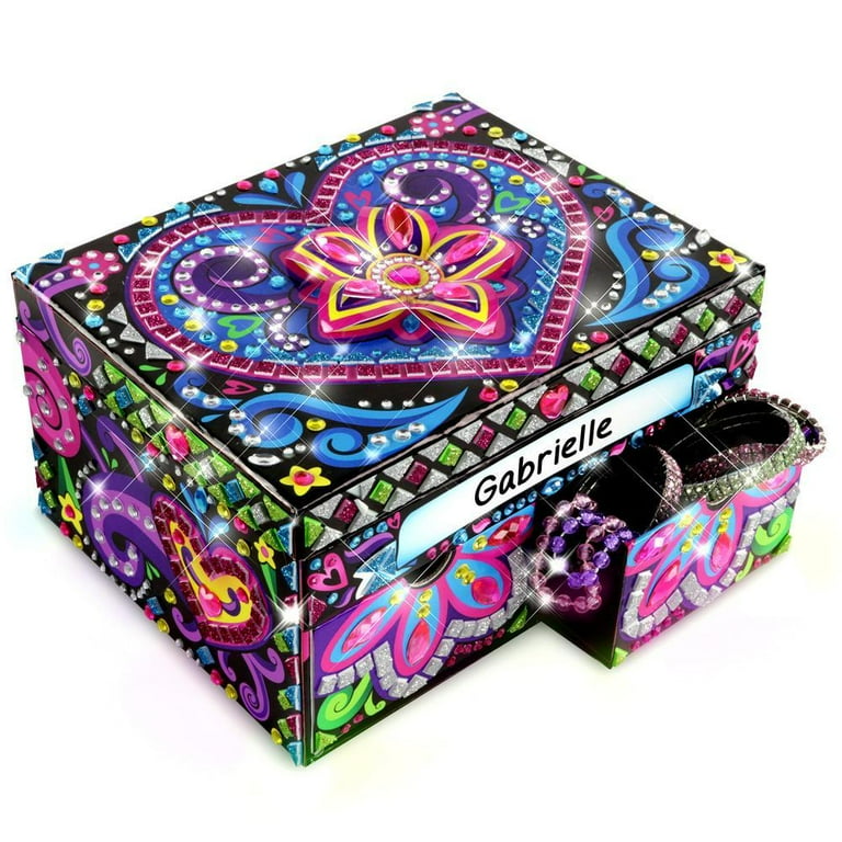 ArtSkills Glitz Your Own Jewelry Box Self-Adhesive Gems, Glitter