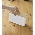 thumbnail image 5 of Yamazaki Home Coffee Filter Case - Size 04, White, Steel + Wood,  #4 Coffee Filters, Lid, No Assembly, 5 of 7