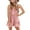 Pink, variant on High Waist Tank Rompers V Neck Beach Womens Flowy Ruffle Layered Shorts Jumpsuit