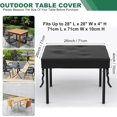 thumbnail image 3 of TGHTBA-Square Patio Table Cover, 28"L x 28"W x 4"H Rectangular Table Cover for Outdoor Furniture, All-Weather/Waterproof/UV-Resistant, Patio Furniture Protector [Black], 3 of 4