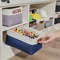 thumbnail image 2 of Organization and Storage Basket for Shelves - 12x8x5.2 inch 2 Pack Fabric Storage Cubes, Collapsible Storage Bins for Closet Organizer Gift Cloth Toy, 2 of 9